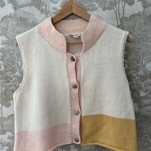 Vintage 90s,  100% cotton M. Gibson Knit Vest